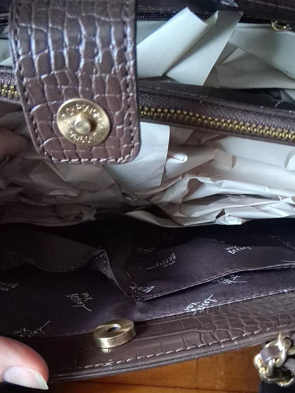 NWT Betsey Johnson Brown Skull Bag
